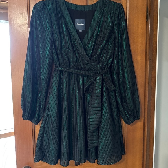 ModCloth metallic emerald green party dress - Picture 1 of 3